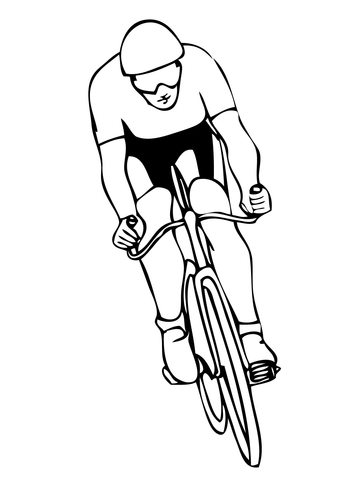 Cycling Sport Coloring Page